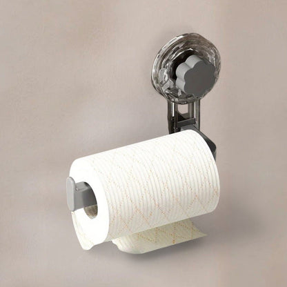 Porte Papier Toilette Ventouse - Effet Cristal Design