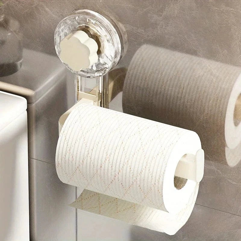 Porte Papier Toilette Ventouse - Effet Cristal Design