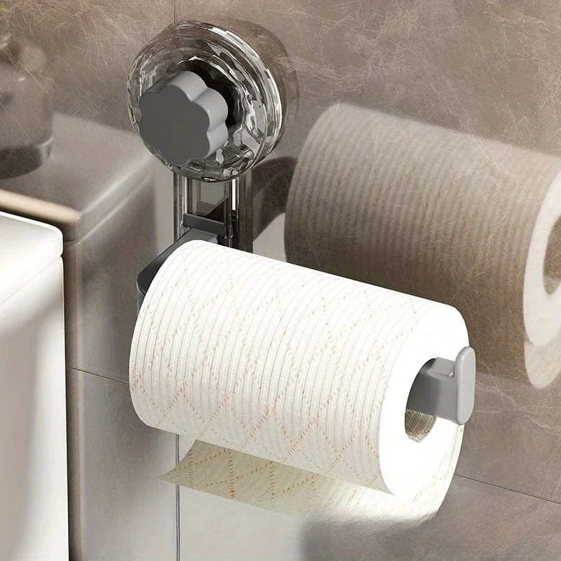 Porte Papier Toilette Ventouse - Effet Cristal Design