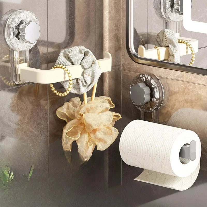 Porte Papier Toilette Ventouse - Effet Cristal Design