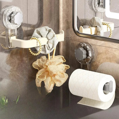 Porte Papier Toilette Ventouse - Effet Cristal Design