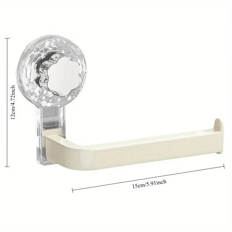 Porte Papier Toilette Ventouse - Effet Cristal Design