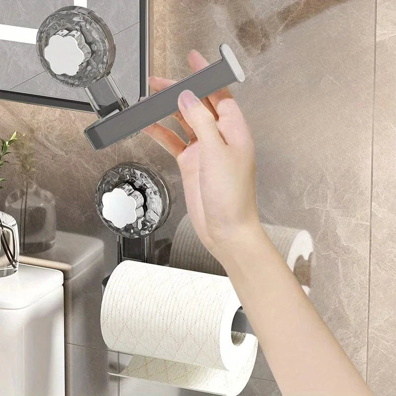 Porte Papier Toilette Ventouse - Effet Cristal Design
