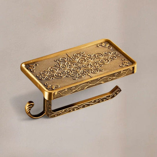 Porte Papier Toilette Vintage - Motifs Baroques Dorés