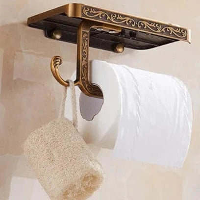 Porte Papier Toilette Vintage - Motifs Baroques Dorés