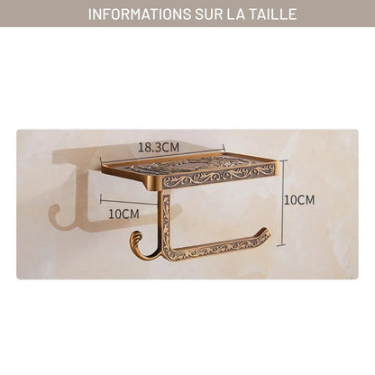 Porte Papier Toilette Vintage - Motifs Baroques Dorés