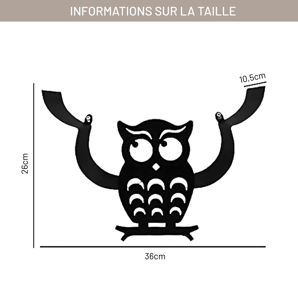 Porte Rouleau Papier Toilette Hibou - Support Mural 7 Rouleaux