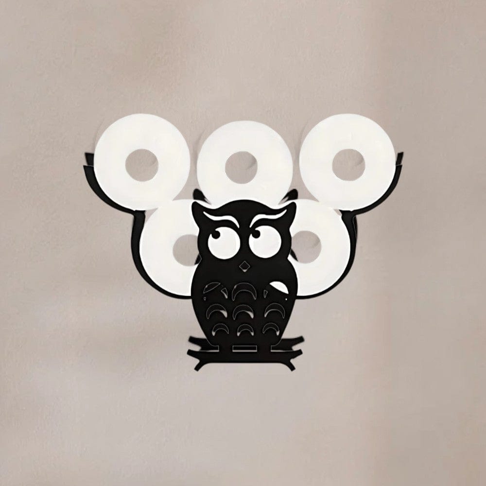 Porte Rouleau Papier Toilette Hibou - Support Mural 7 Rouleaux