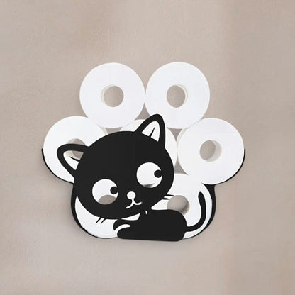 Porte Rouleaux Papier Toilette Chat - Support Mural Kawaii